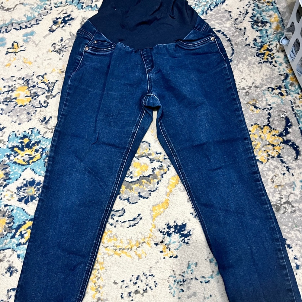 Blue maternity jeans